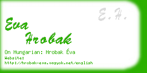 eva hrobak business card